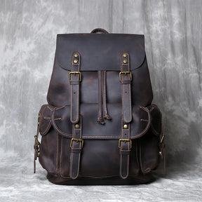 Mochila de Couro Genuíno Retro Horse Prime