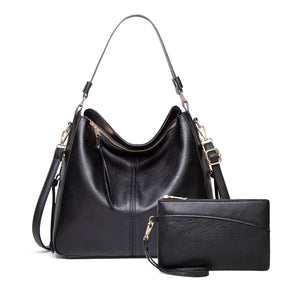 Bolsa Feminina de Couro Impermeável - Modelo Tote + Carteira de Brinde!