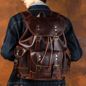 Mochila Masculina de Couro Legítimo Red Prime Soberana – Executiva Premium
