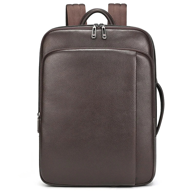 Mochila de Viagem em Couro Legítimo 16 Polegadas