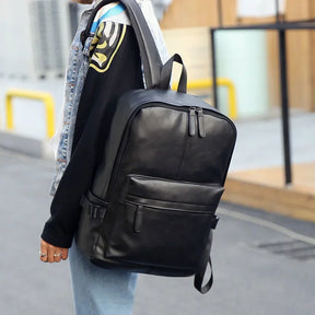 Mochila de Couro Impermeável para Notebook – Modelo Casual!