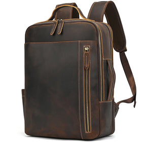 Mochila em Couro Legítimo de Viagem - Modelo Executivo