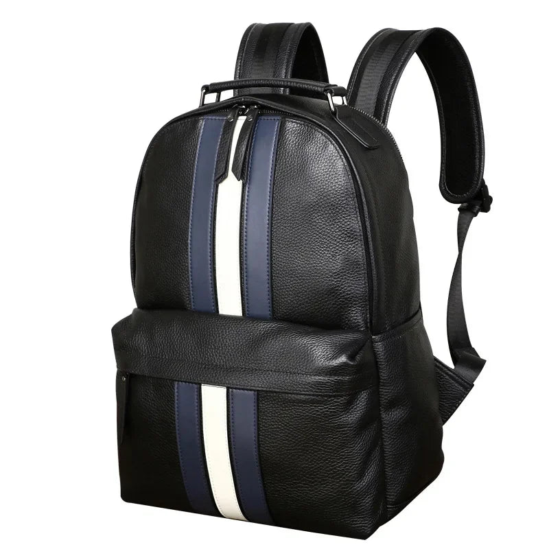 Mochila Masculina de Couro Genuíno para Notebook – Modelo Paris