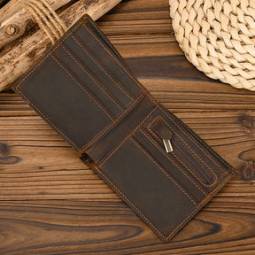 Carteira Masculina de Couro Genuíno – Modelo Minimalist
