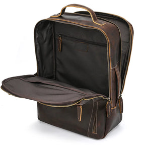 Mochila em Couro Legítimo de Viagem - Modelo Executivo