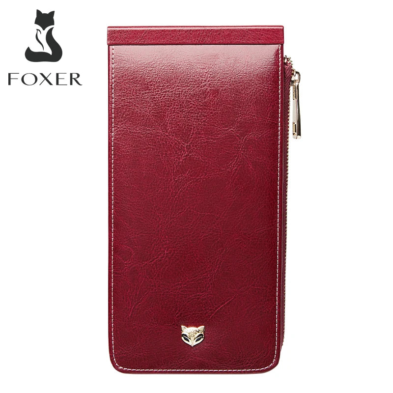 Carteira Feminina de Couro Porta Cartões Modelo Foxer Slim