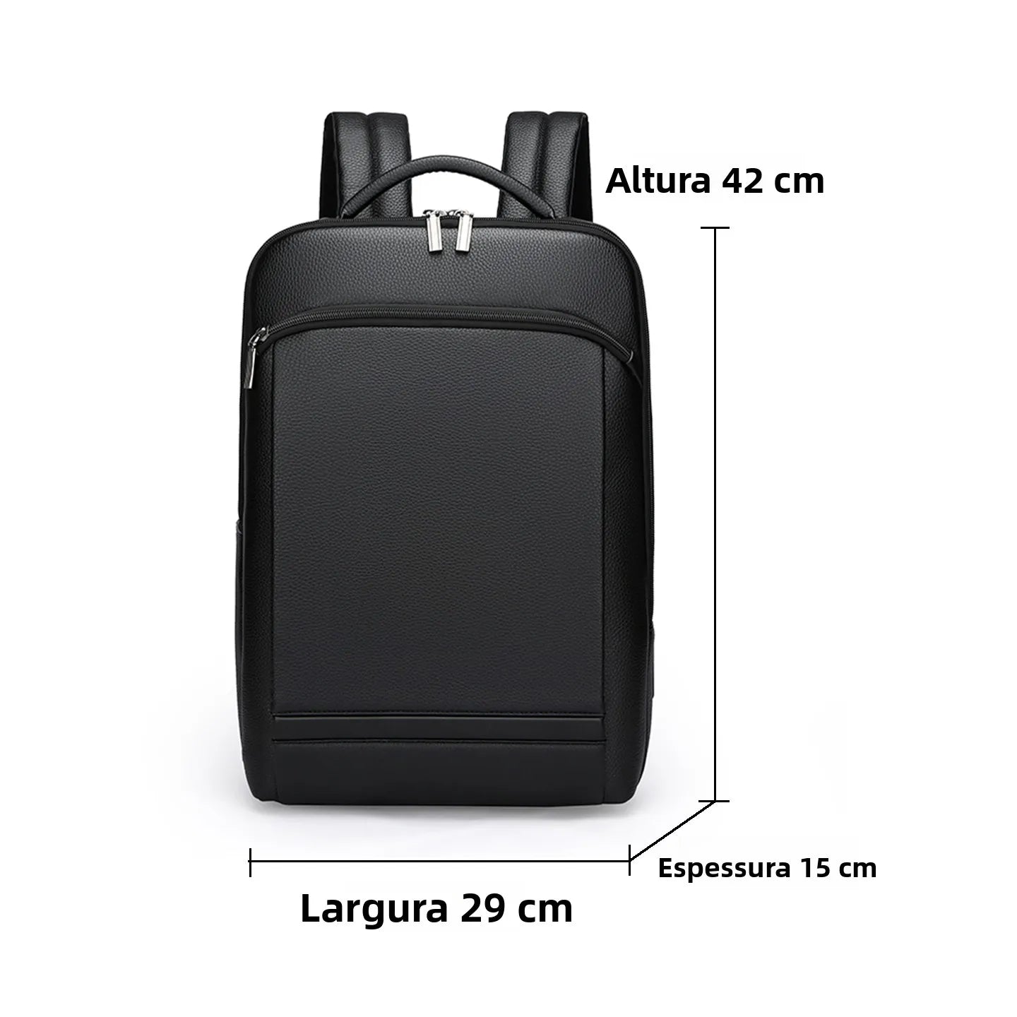 Mochila de Couro Legítimo Impermeável para Notebook