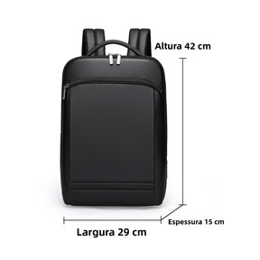 Mochila de Couro Legítimo Impermeável para Notebook