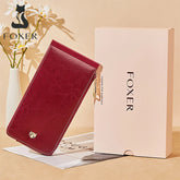 Carteira Feminina de Couro Porta Cartões Modelo Foxer Slim