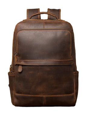 Mochila de Couro para Notebook – Modelo Vintage All Black