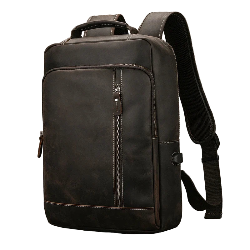 Mochila de Couro Executiva para Notebook com Tecnologia Usb