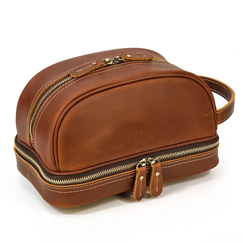 Nécessaire Masculina de Couro Genuíno – Modelo Cowhide