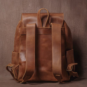 Mochila de Couro Genuíno Vintage Prime