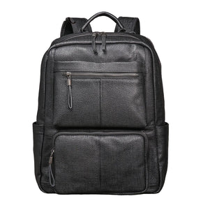 Mochila Masculina de Couro Legítimo Premium Black