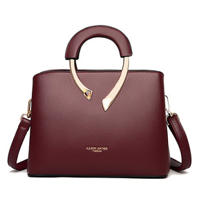Bolsa Feminina de Couro Genuíno – Modelo Dual Elegance (Mão e Ombro)