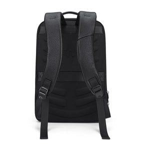 Mochila Masculina de Couro Genuíno William Polo – Modelo Executivo com Tecnologia USB