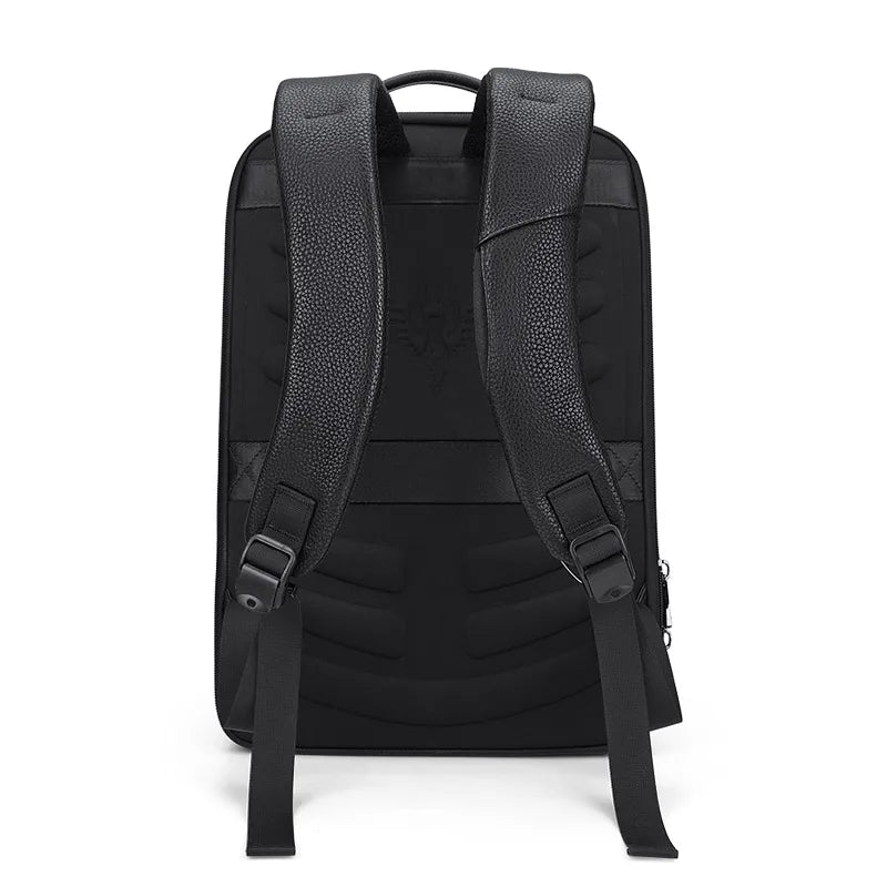 Mochila Masculina de Couro Genuíno William Polo – Modelo Executivo com Tecnologia USB