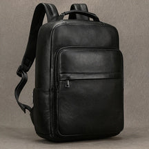 Mochila Executiva de Couro Legítimo All Black Prime