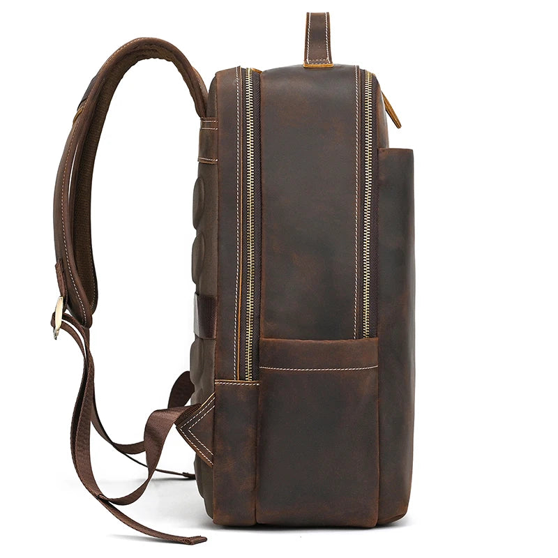 Mochila em Couro Legítimo de Viagem - Modelo Executivo