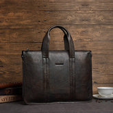 Bolsa de Mão em Couro William Polo com Alças para Ombros - Modelo Unissex Pasta Executiva