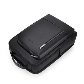 Mochila Masculina de Couro Genuíno William Polo – Modelo Executivo com Tecnologia USB