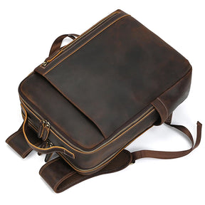 Mochila em Couro Legítimo de Viagem - Modelo Executivo