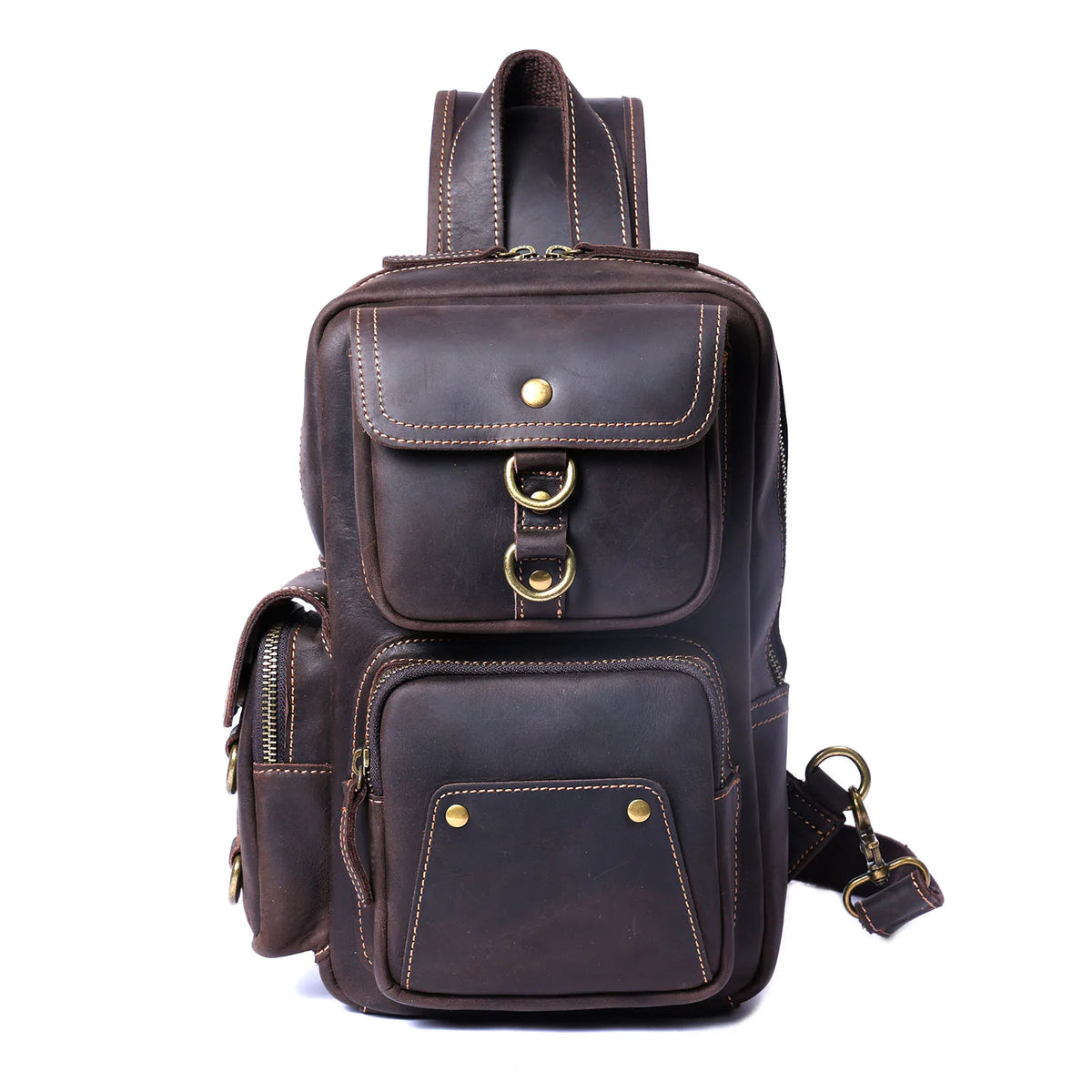Bolsa Transversal Masculina Prime de Couro Legítimo
