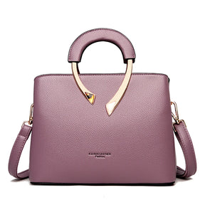 Bolsa Feminina de Couro Genuíno – Modelo Dual Elegance (Mão e Ombro)