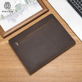Pasta Executiva de Couro para Notebook, Tablet, Cartões e Documentos