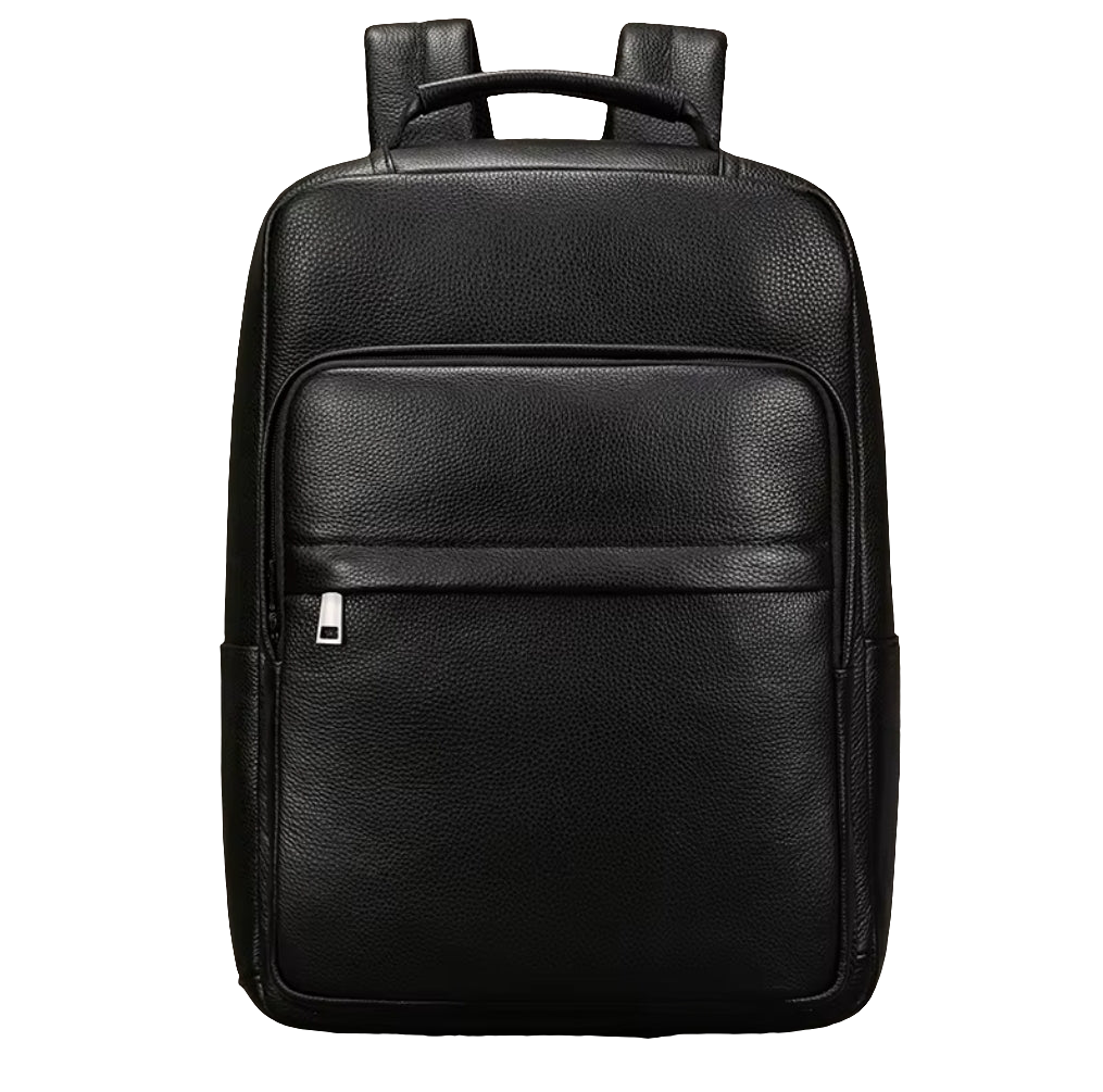Mochila Executiva de Couro Legítimo All Black Prime