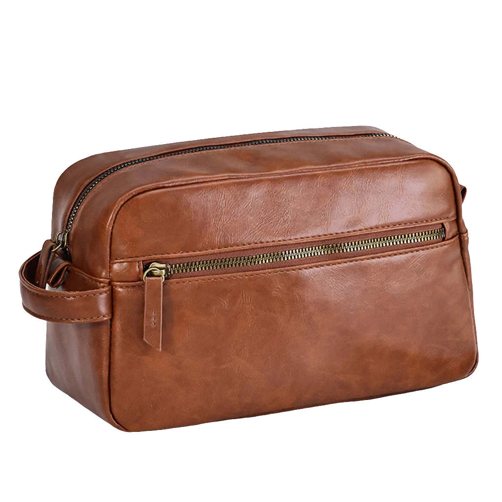 Nécessaire Masculina de Couro Impermeável – Modelo Premium!