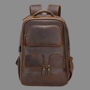 Mochila Masculina de Couro Genuíno para Notebook 17– Modelo Prime Executivo