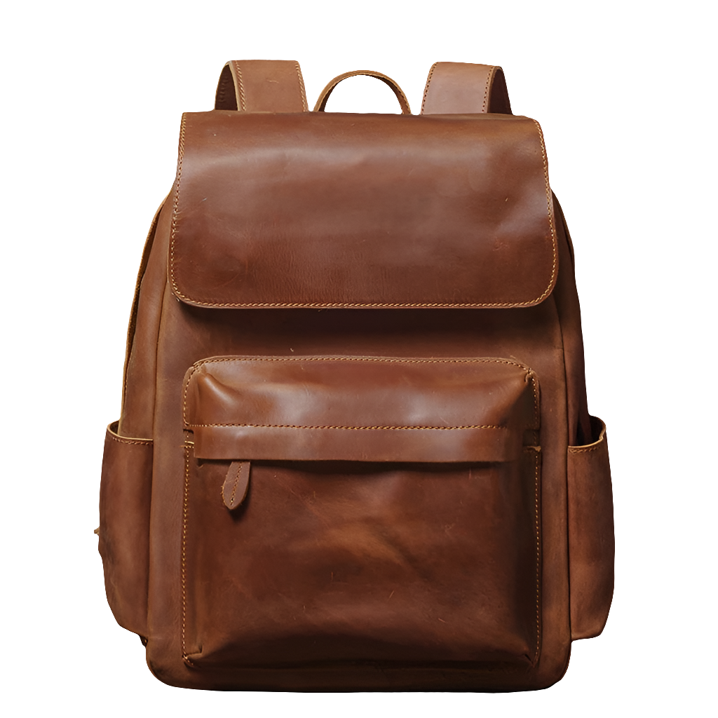 Mochila de Couro Genuíno Vintage Prime