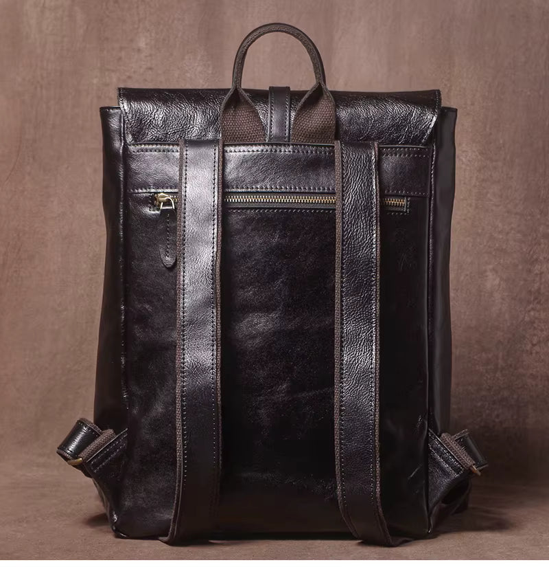 Mochila de Couro Legítimo Linha Prime Retro