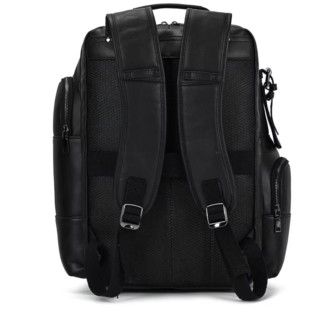 Mochila Masculina de Couro Legítimo para Notebook – Modelo Prime
