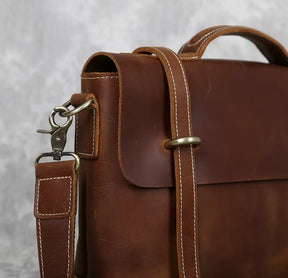 Pasta Masculina de Couro Executiva para Notebook Retro Brow