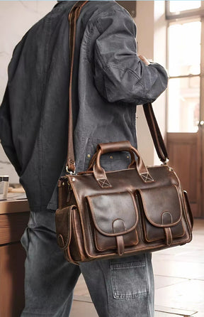 Pasta Masculina de Couro Legítimo Prime Europeia