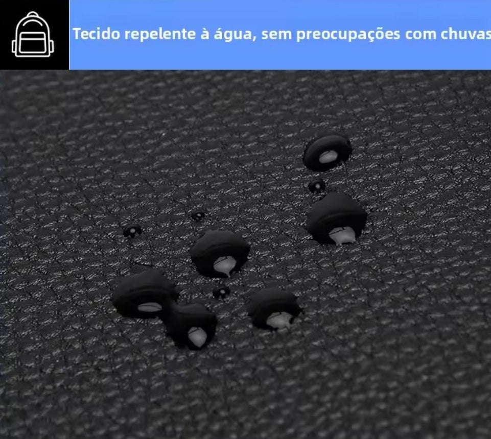 Mochila de Couro Legítimo Impermeável para Notebook