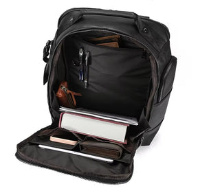 Mochila Masculina de Couro Legítimo para Notebook – Modelo Prime