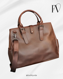 Pasta de Couro Empresarial Estilo Bolsa de Mão!