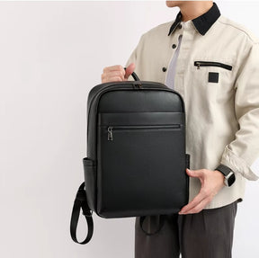 Mochila Masculina Executiva de Couro Legítimo – Modelo Premium All Black
