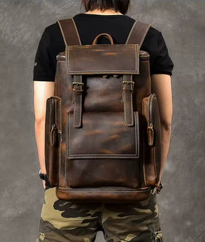 Mochila Masculina de Couro Legítimo para Notebook – Modelo Horse!