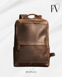 Mochila de Couro para Notebook – Modelo Vintage