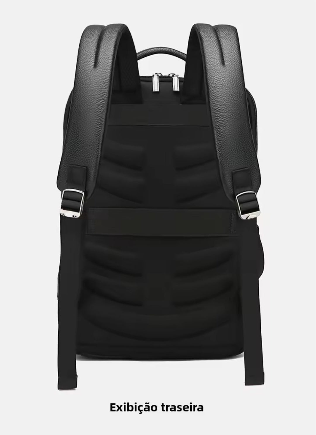 Mochila de Couro Legítimo Impermeável para Notebook