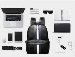 Mochila Masculina de Couro Genuíno para Notebook – Modelo Paris