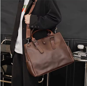 Pasta de Couro Empresarial Estilo Bolsa de Mão!