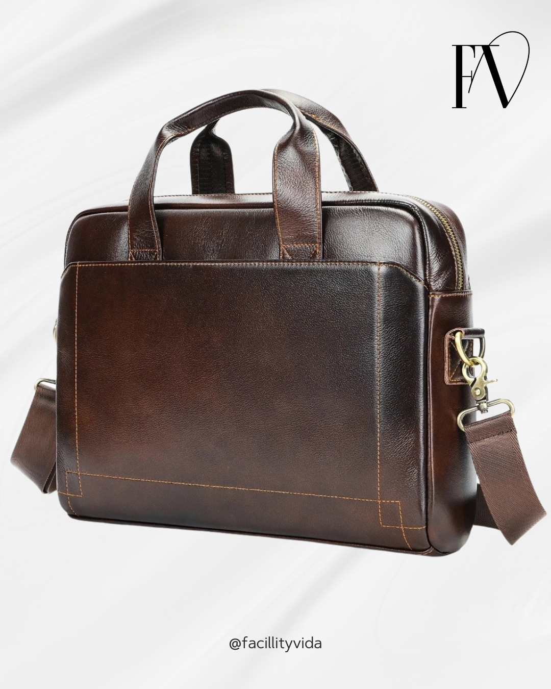 Pasta Masculina de Couro para Notebook Executiva – Modelo Bolsa de Mão ou Ombro!