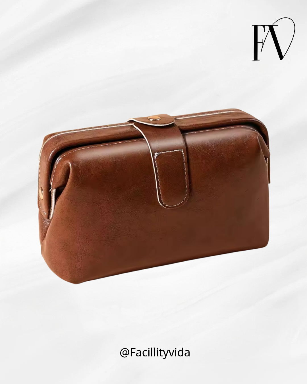 Nécessaire Feminina Impermeável de Couro Premium 3 em 1