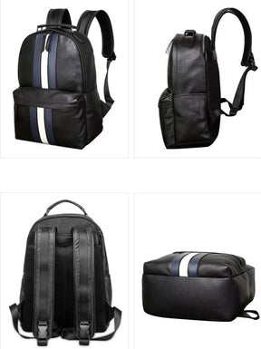 Mochila Masculina de Couro Genuíno para Notebook – Modelo Paris