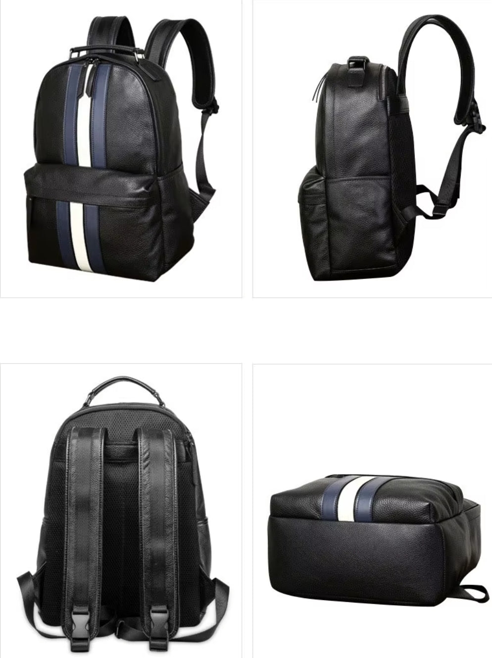 Mochila Masculina de Couro Genuíno para Notebook – Modelo Paris